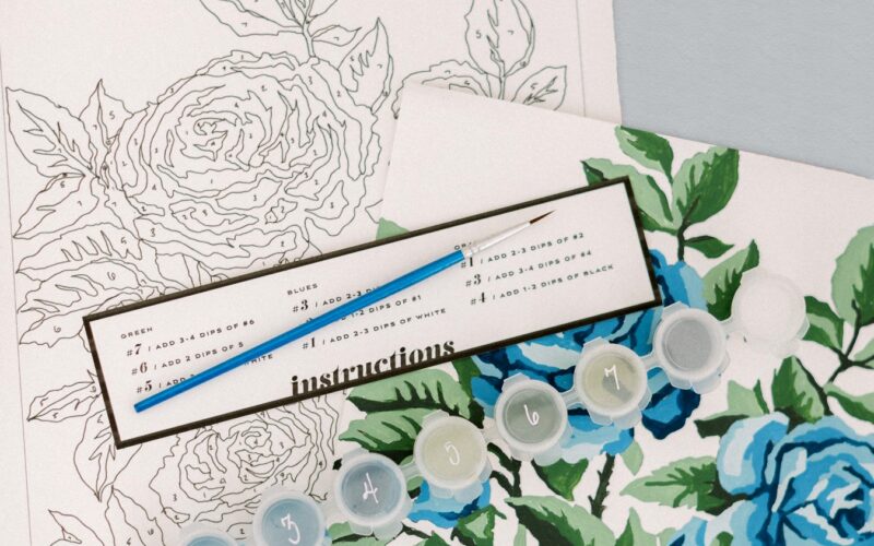 FREE Paint By Numbers Printable Floral Download Saffron Avenue