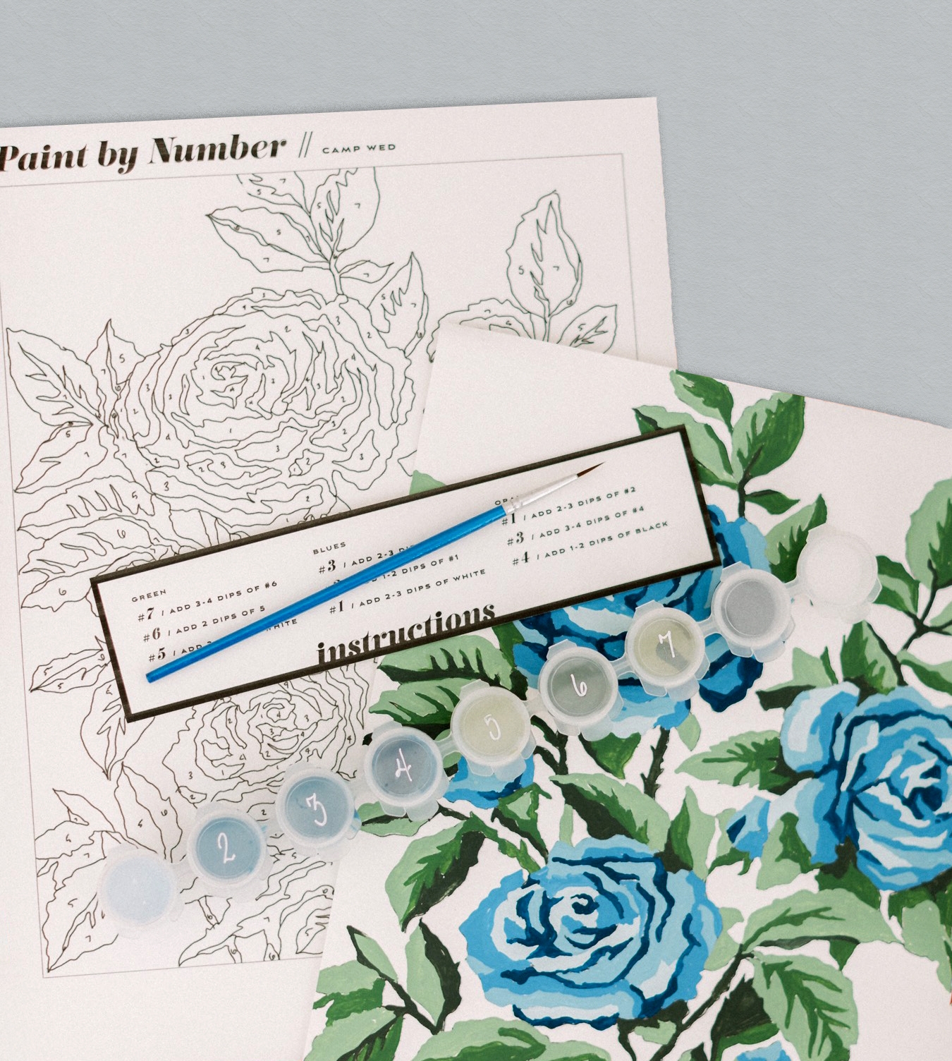 FREE Paint By Numbers Printable Floral Download Saffron Avenue