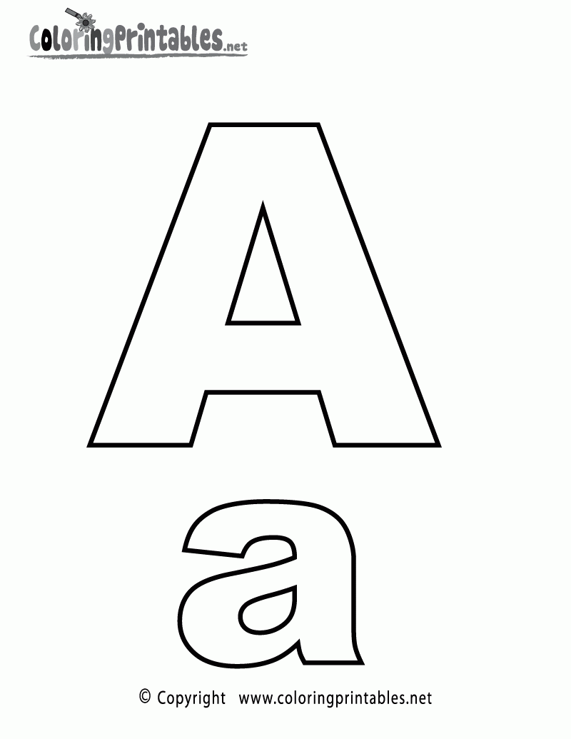 big letter a printable