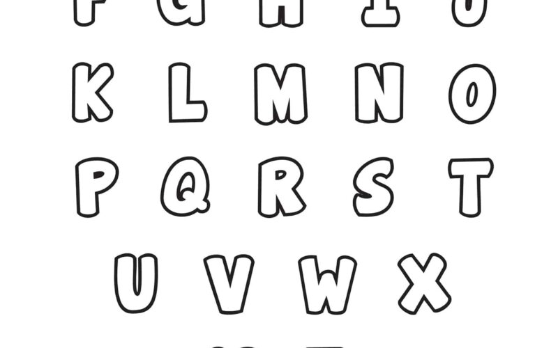 Free Printable Bubble Letter Alphabet Stencils
