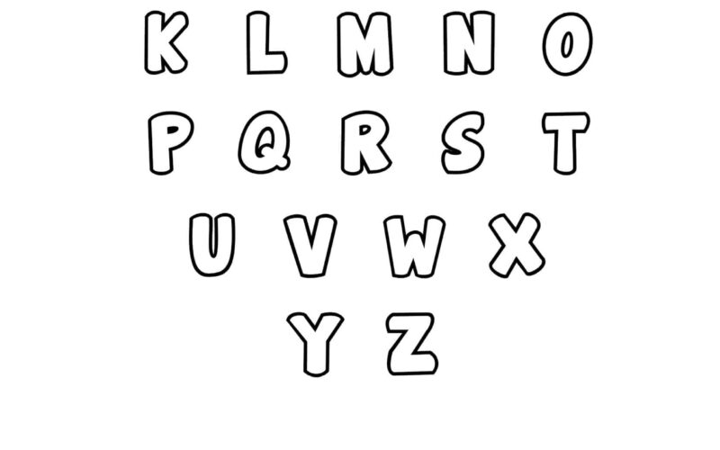 Free Printable Bubble Letter Stencils Bubble Letters Set