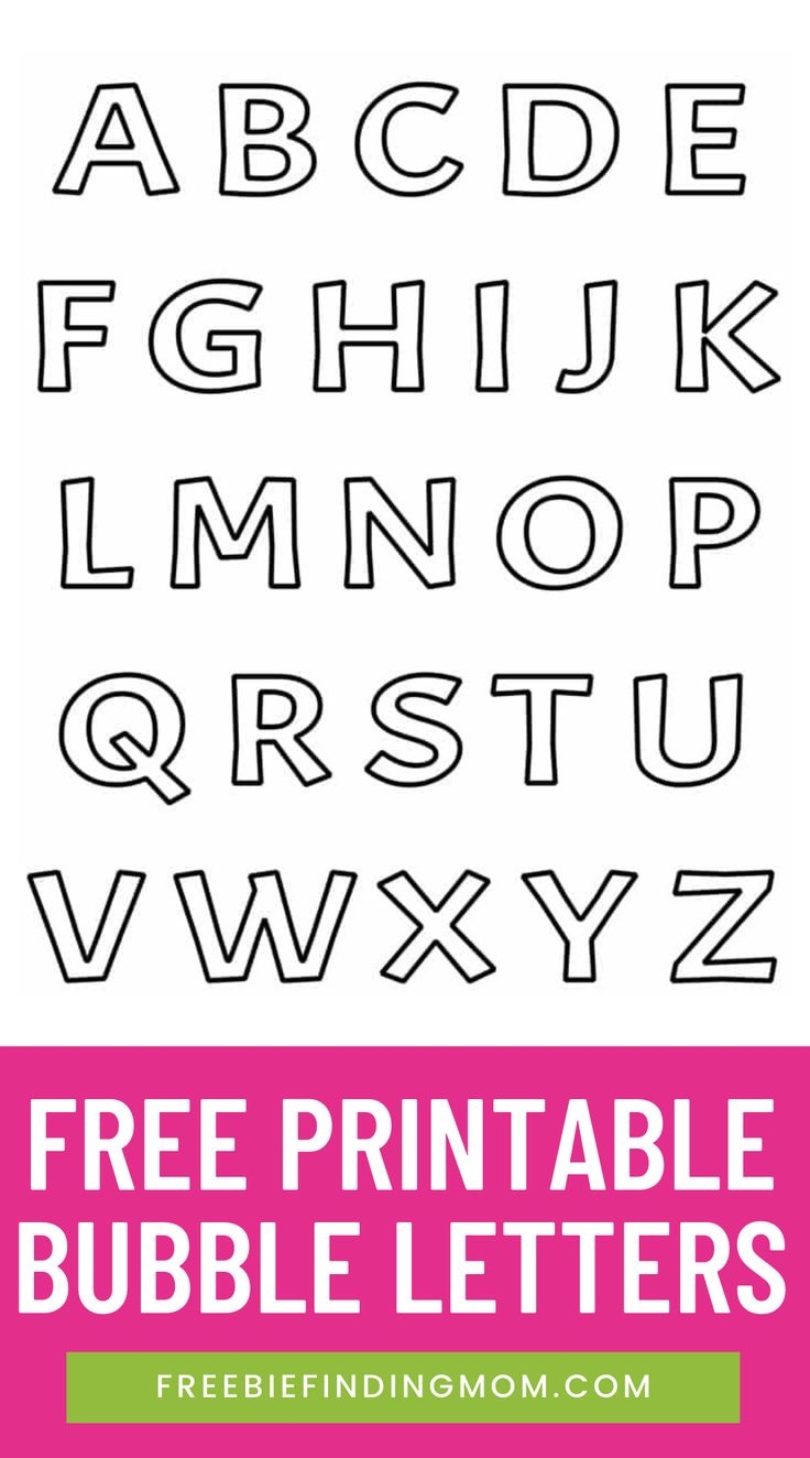 printable bubble letters alphabet