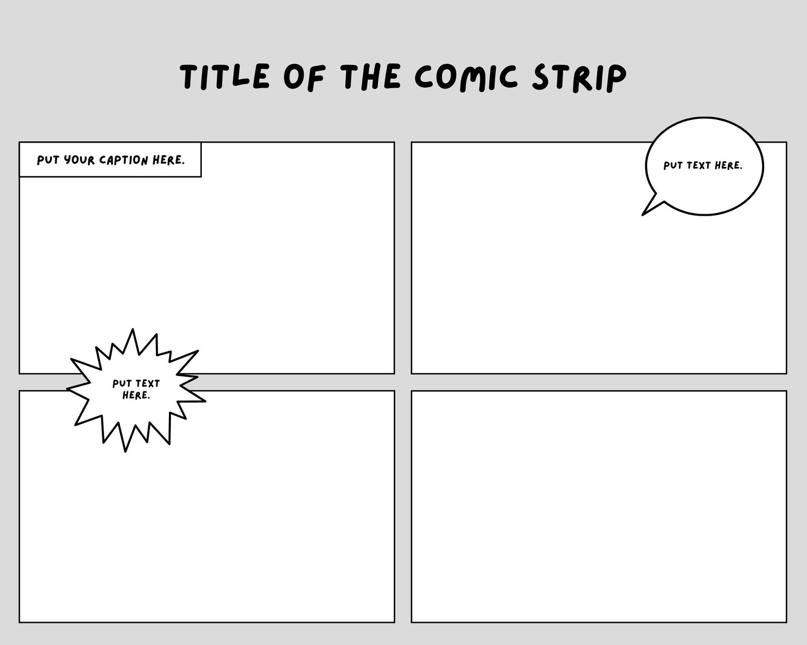 Free Printable Comic Strip Templates You Can Customize Canva Free Printable Comic Strip Templates You Can Customize Canva
