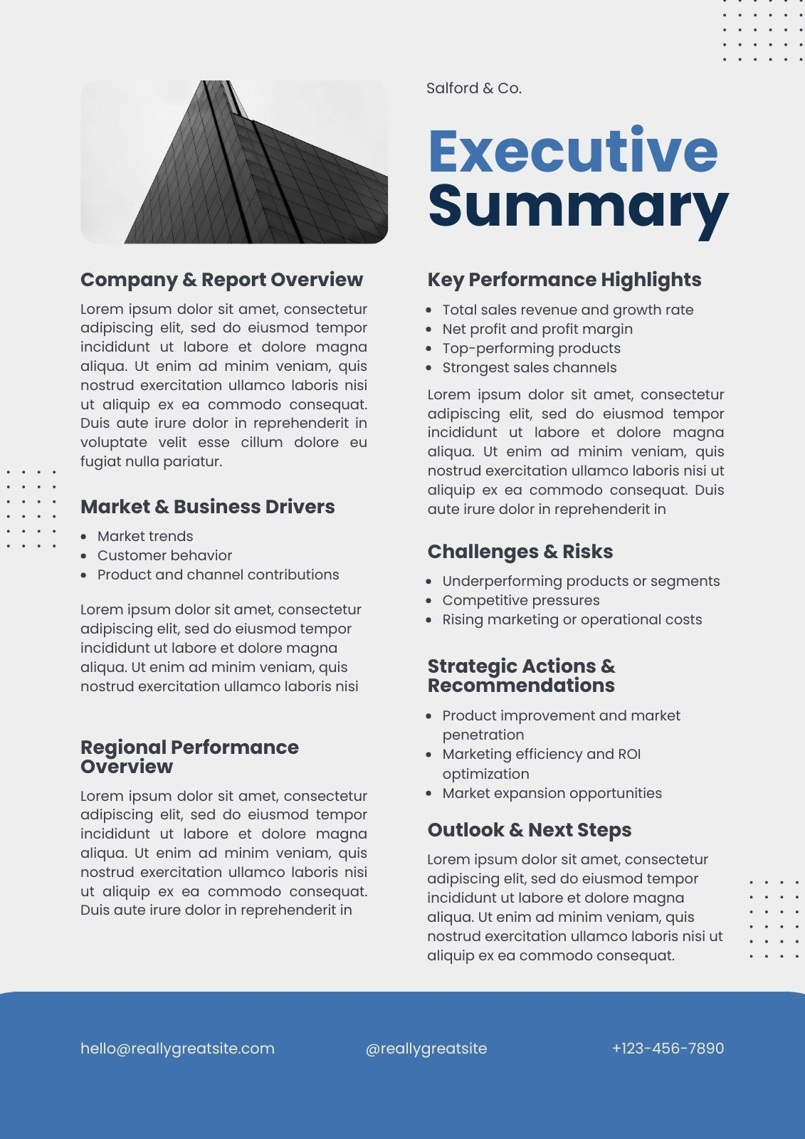 Free Printable Executive Summary Templates Canva