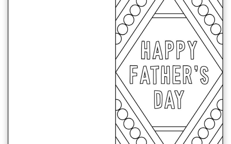 Free Printable Father s Day Card To Color The Craft at Home Family