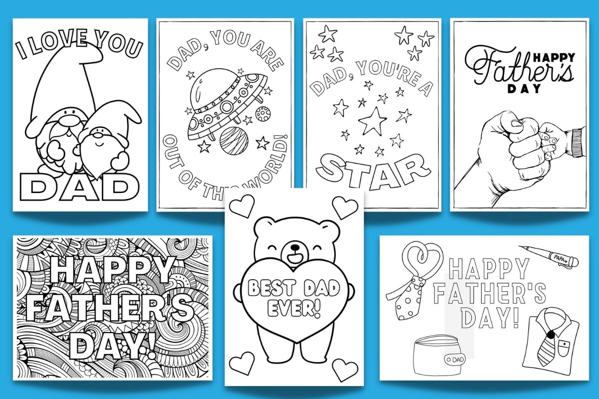 Free Printable Father s Day Cards To Color Free Printable Father s Day Cards To Color