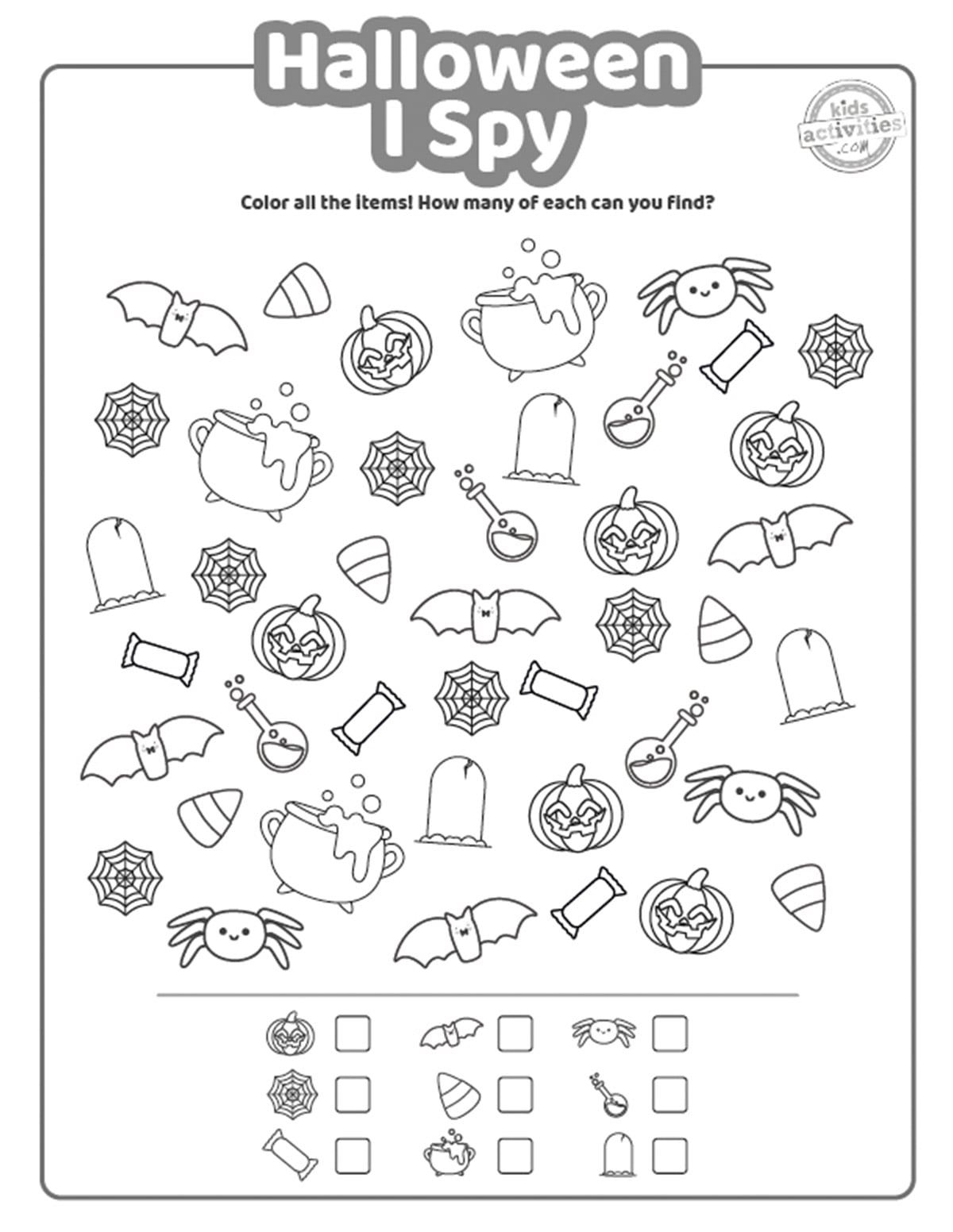 Free Printable I Spy Halloween Game Kids Activities Blog
