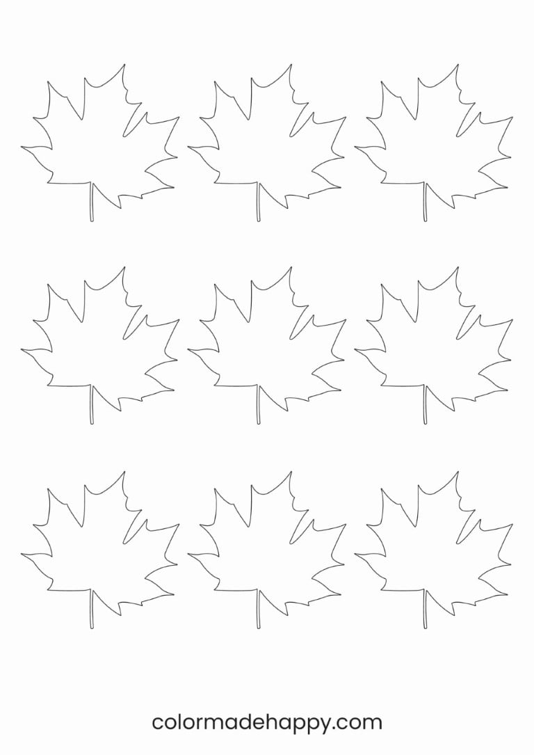 fall leaf stencil printable