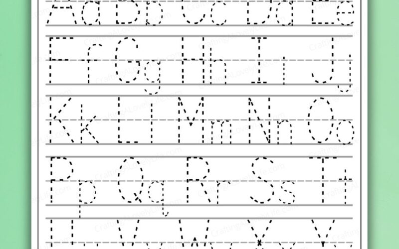 Free Printable Letter Tracing Worksheet