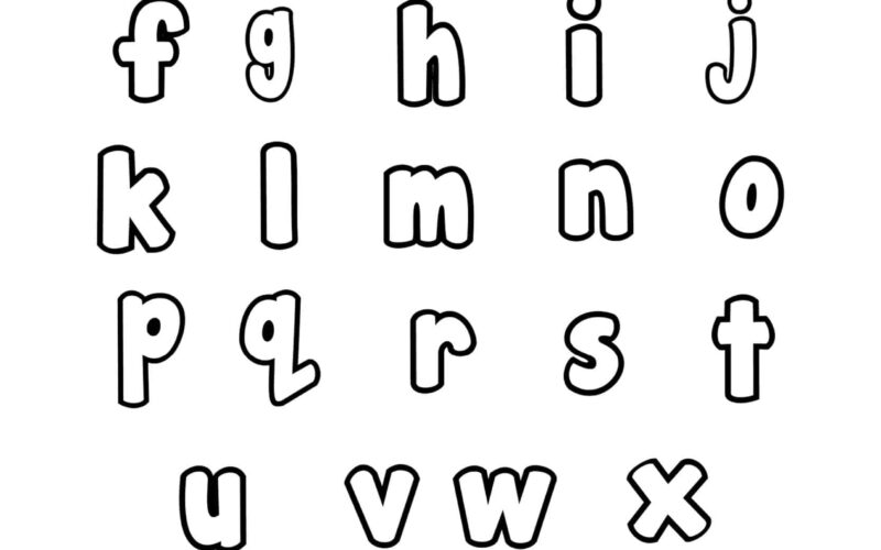 Free Printable Lowercase Bubble Letters Alphabet Stencils