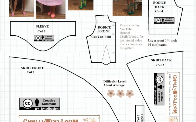 FREE Printable sewing Pattern For Small dolls Free Doll Clothes Patterns