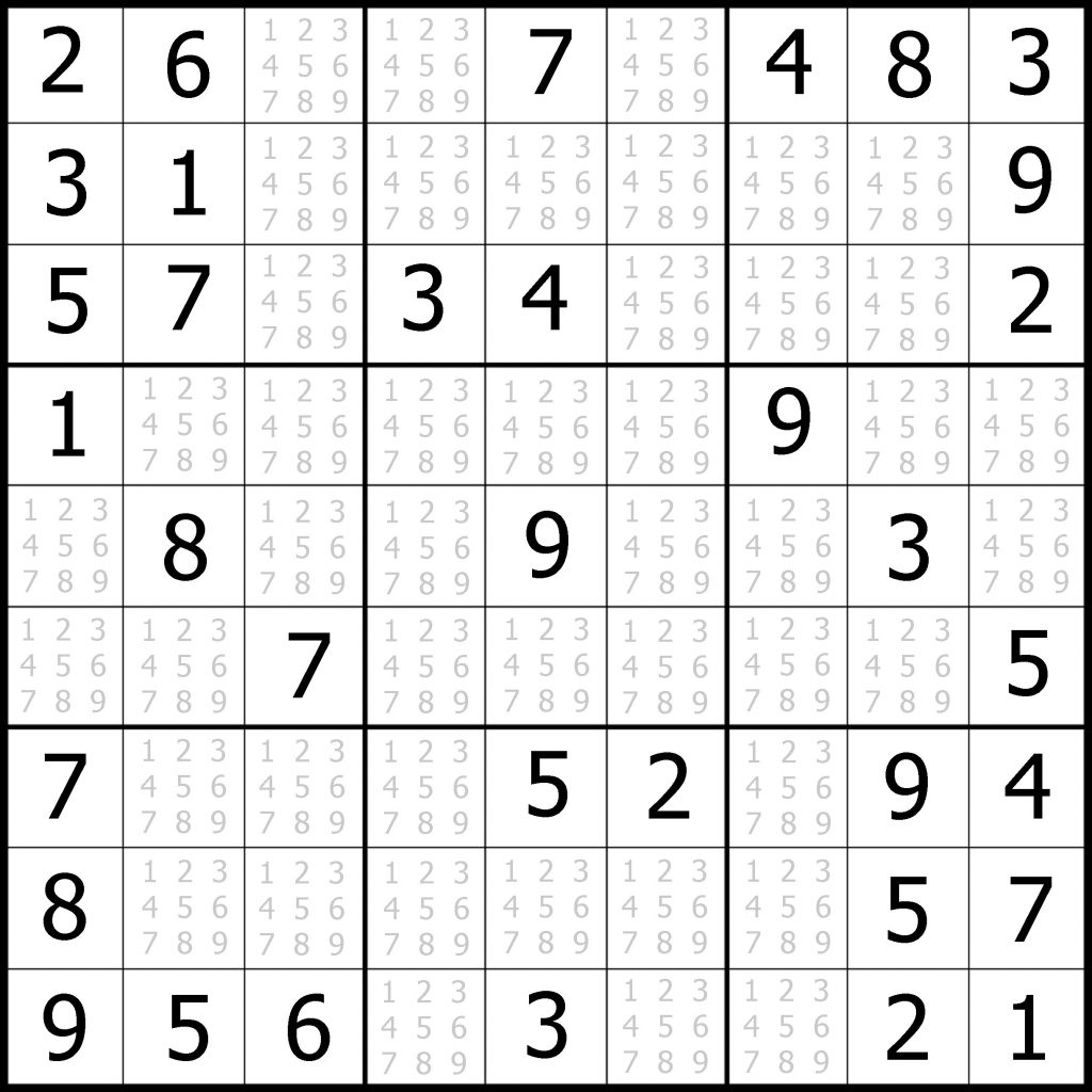 easy sudoku puzzles printable