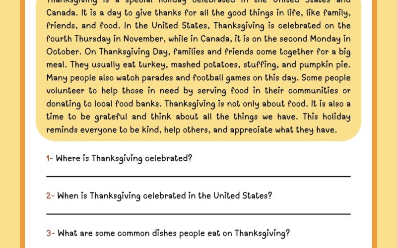 Free Printable Thanksgiving Worksheet Templates Canva