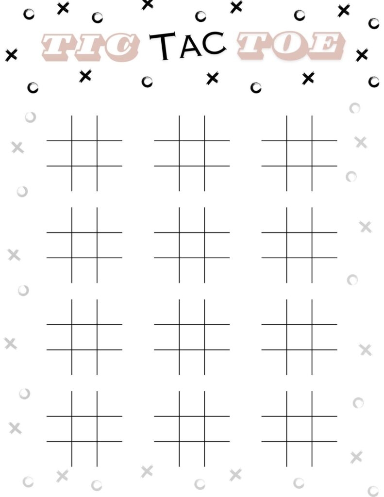 tic tac toe game printable tic tac toe game printable