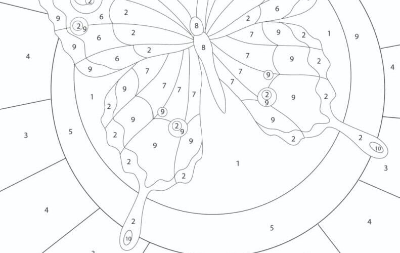 Free Simple Easy Color By Number For Adults And Kids Printables