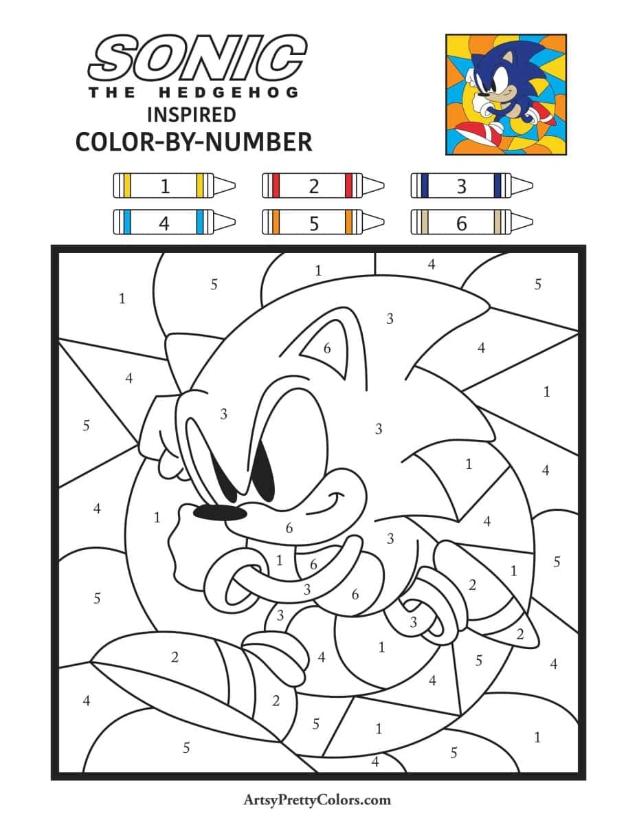 sonic printable colouring pages