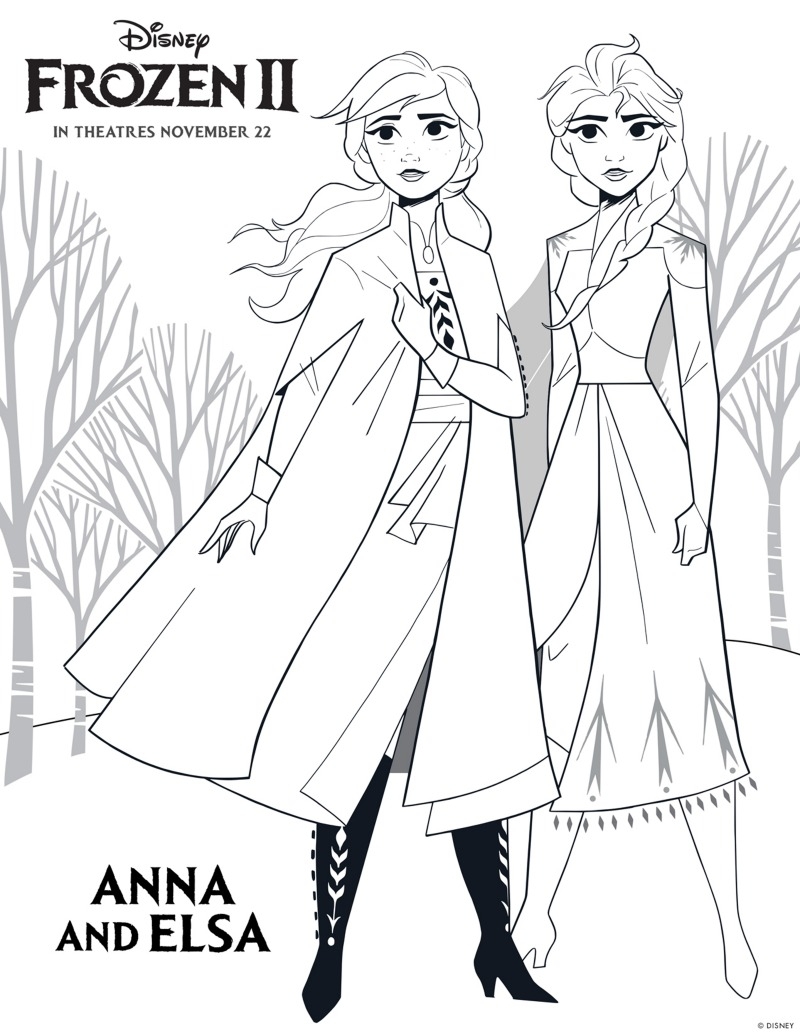 Frozen 2 Free Printable Anna And Elsa Coloring Page Mama Likes This