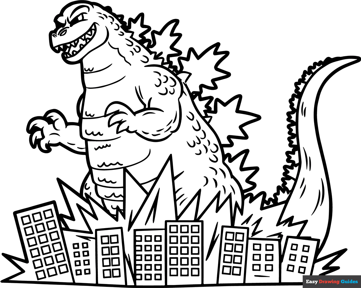 Godzilla Coloring Pages For Kids 13 Printable Sheets Godzilla Coloring Pages For Kids 13 Printable Sheets