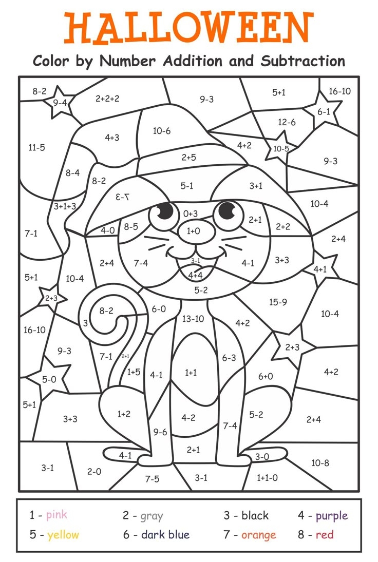 halloween color by number printable halloween color by number printable