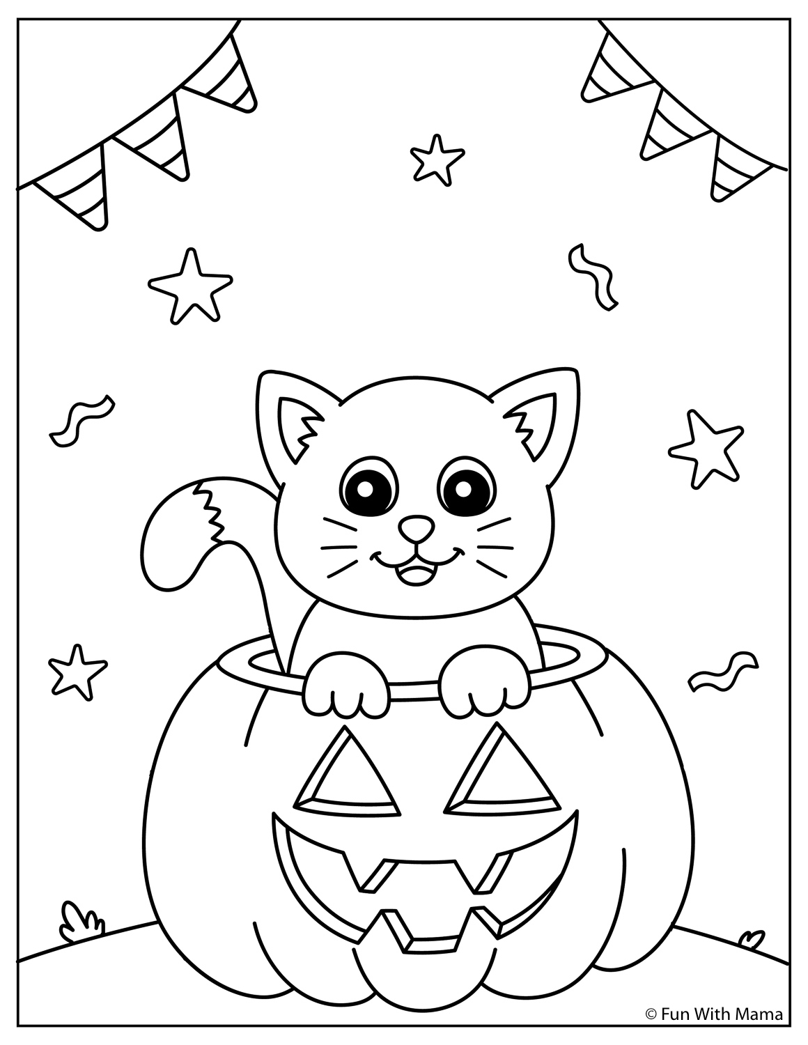 halloween colouring pages free printable