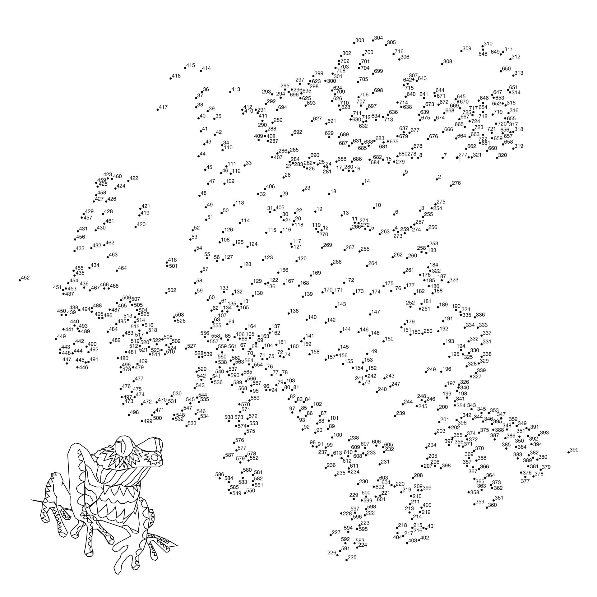 Hard Dot To Dot For Adults 10 Free PDF Printables Printablee