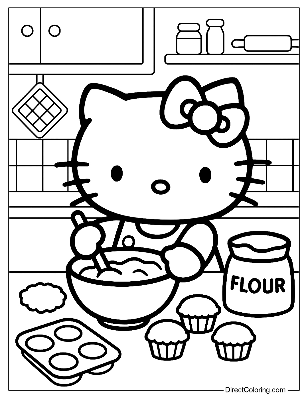 Hello Kitty Coloring Pages Free Printable PDFs 