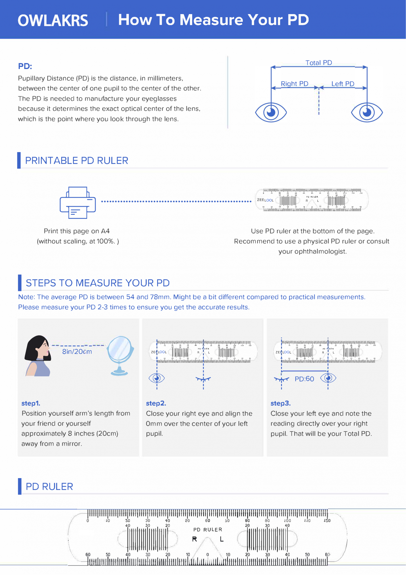 How To Measure Your Pupillary Distance PD Worksheets Library