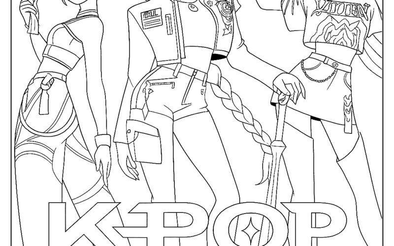 KPop Demon Hunters Coloring Pages Free PDF To Download And Print