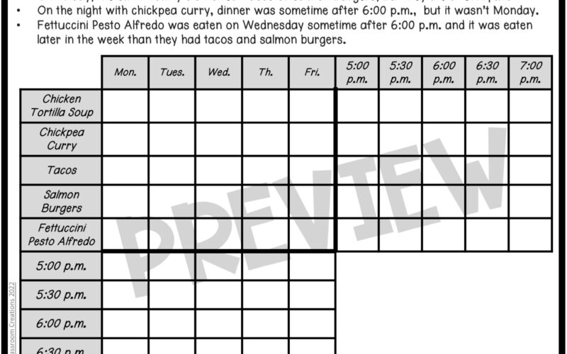 Level 3 Logic Puzzles Made By Teachers
