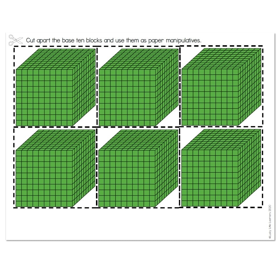 Lucky Little Toolkit Math Resources Base Ten Blocks Lucky Little Learners