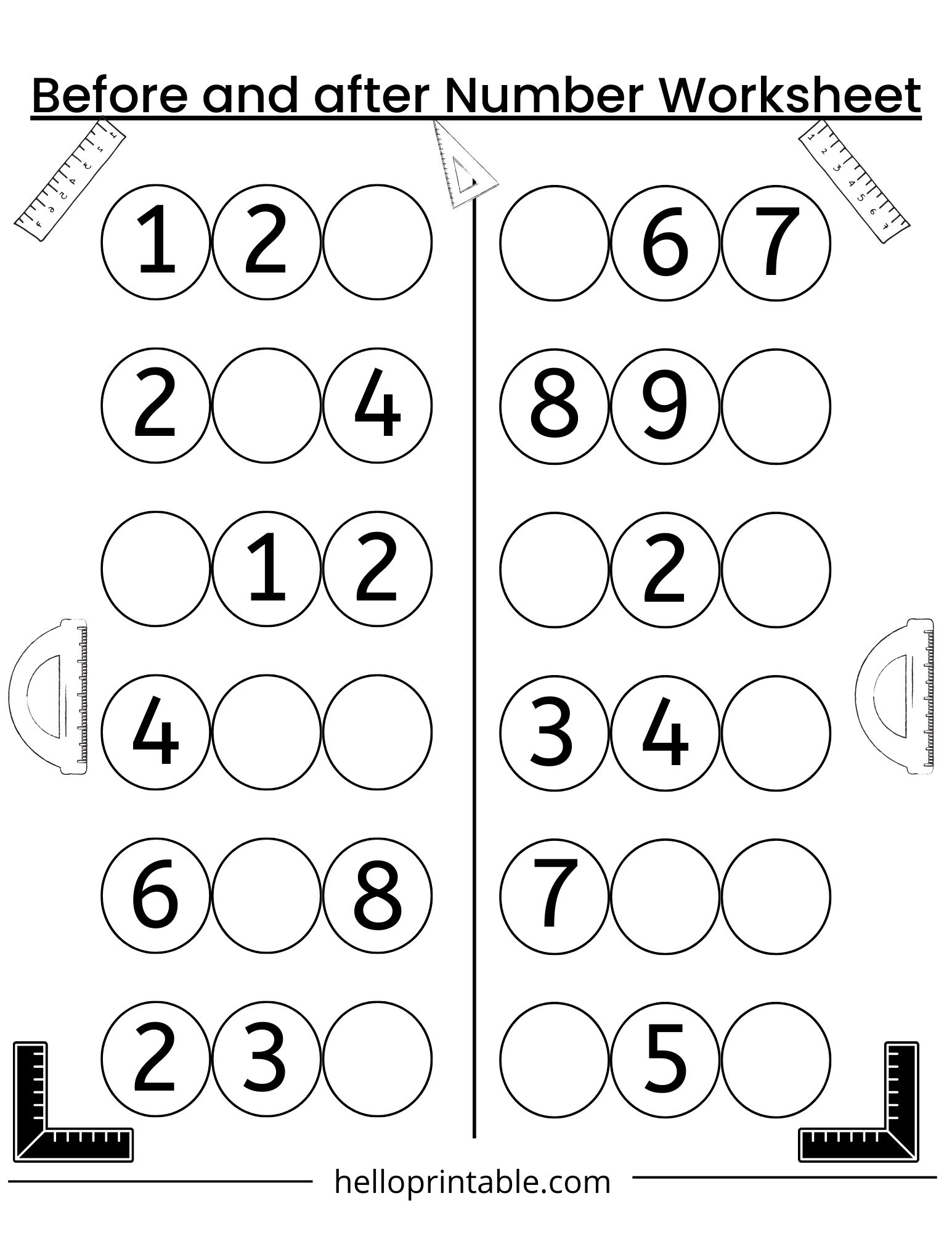 free printable kindergarten math worksheets