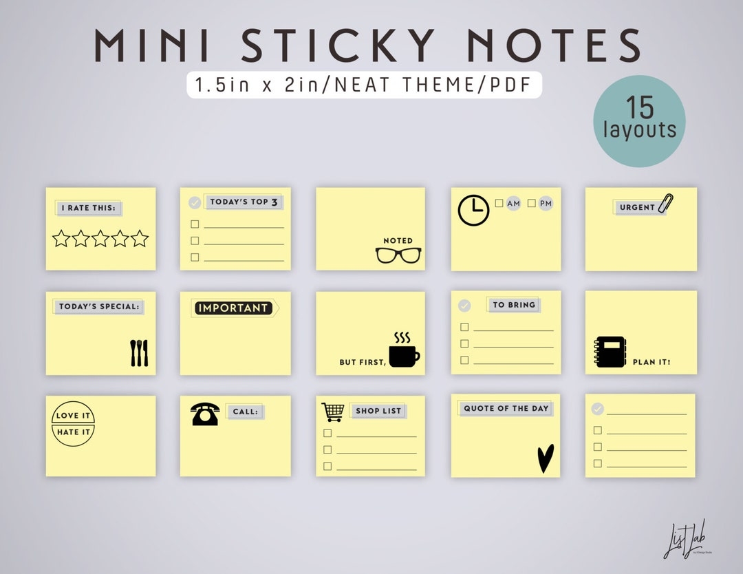 printable post it notes