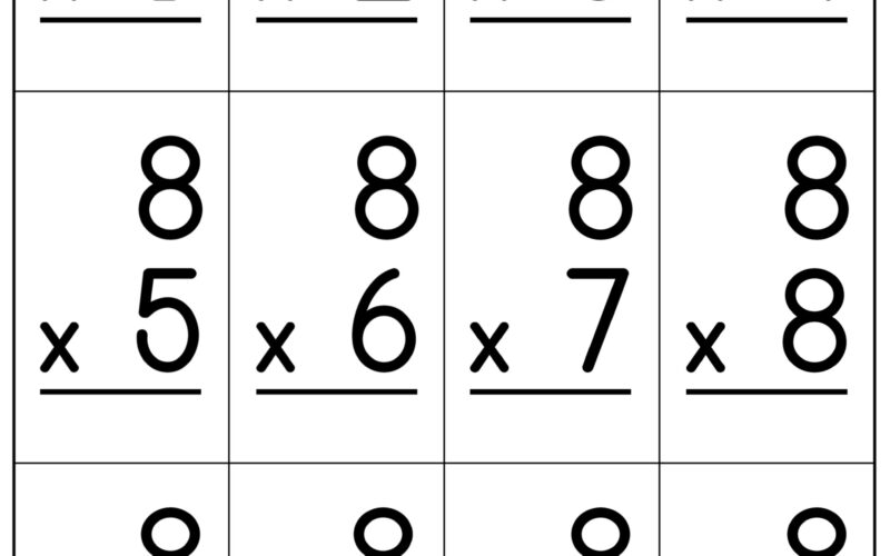 Multiplication Flash Cards Printable Paper Trail Design