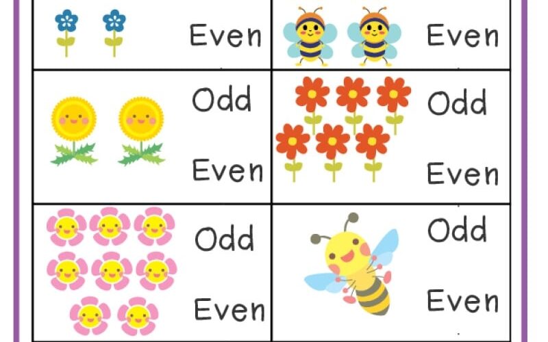Odd And Even Numbers Worksheets