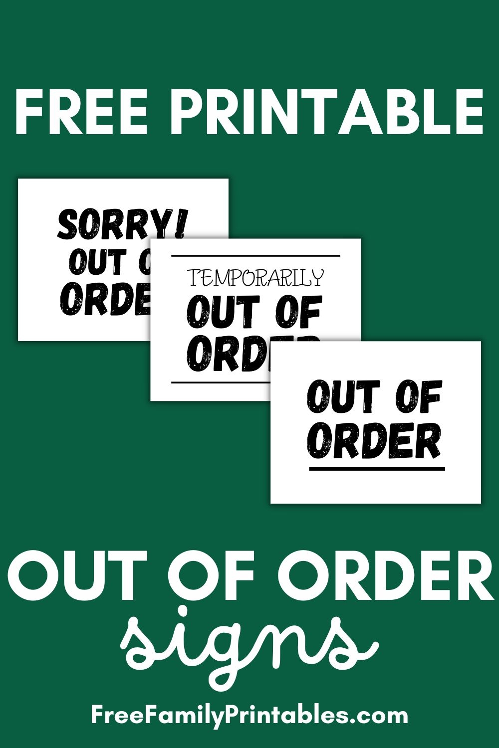 out order sign printable