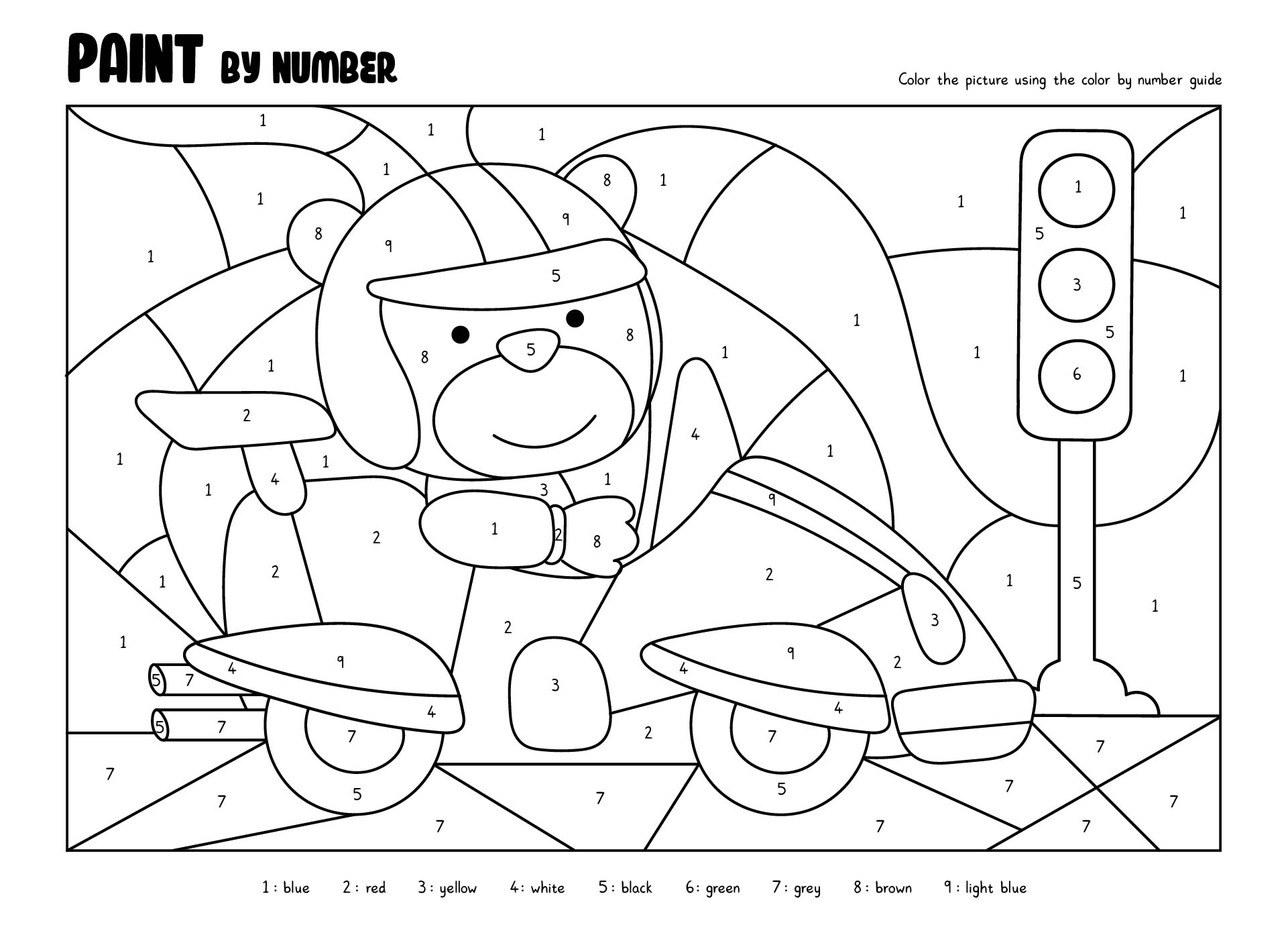 Paint By Number Templates 20 Free PDF Printables Printablee