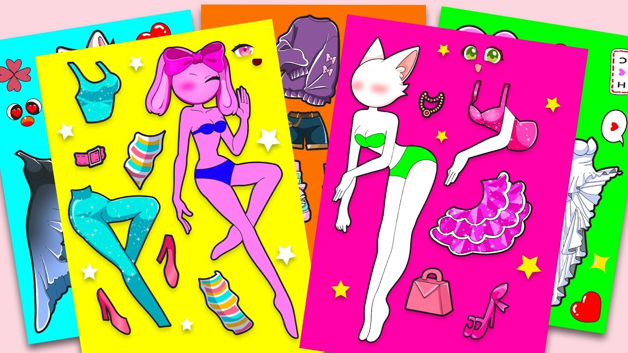 pinki sprunki paper doll free printable pinki sprunki paper doll free printable