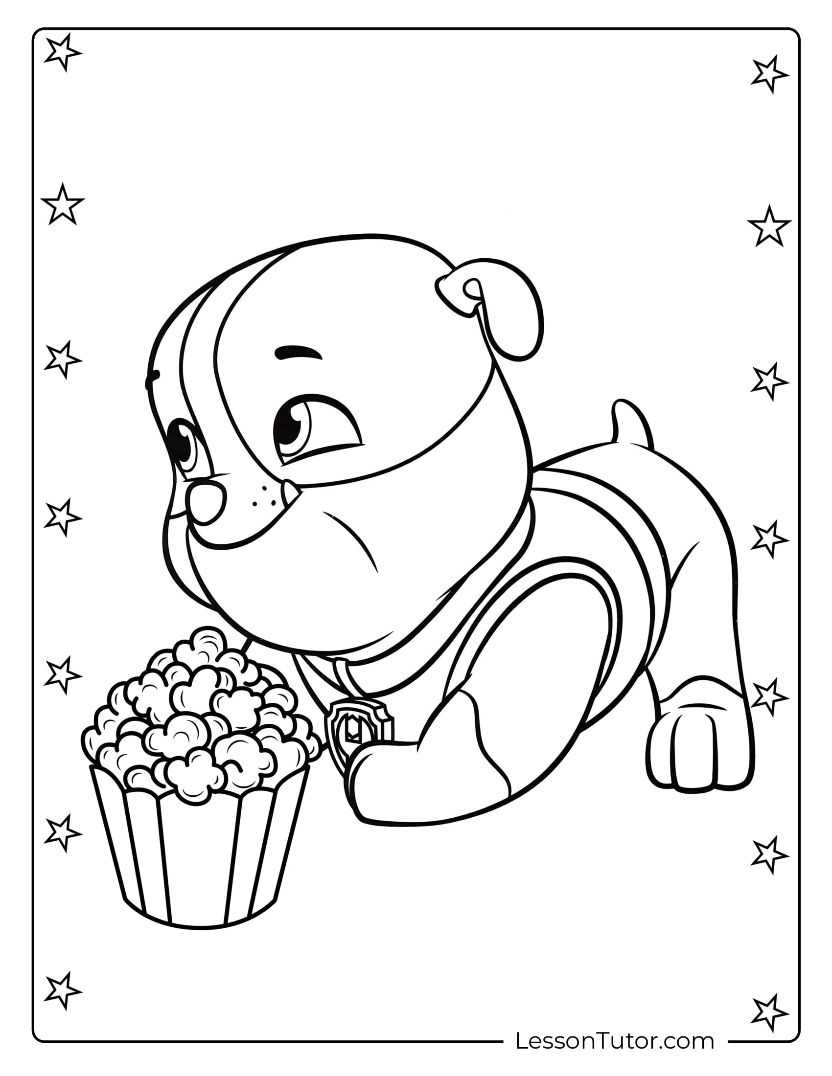 Paw Patrol Rubble Coloring Pages Lesson Tutor Paw Patrol Rubble Coloring Pages Lesson Tutor