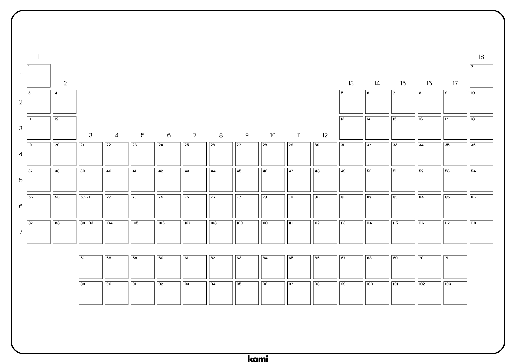 Periodic Table Blank For Teachers Perfect For Grades 10th Worksheets Library