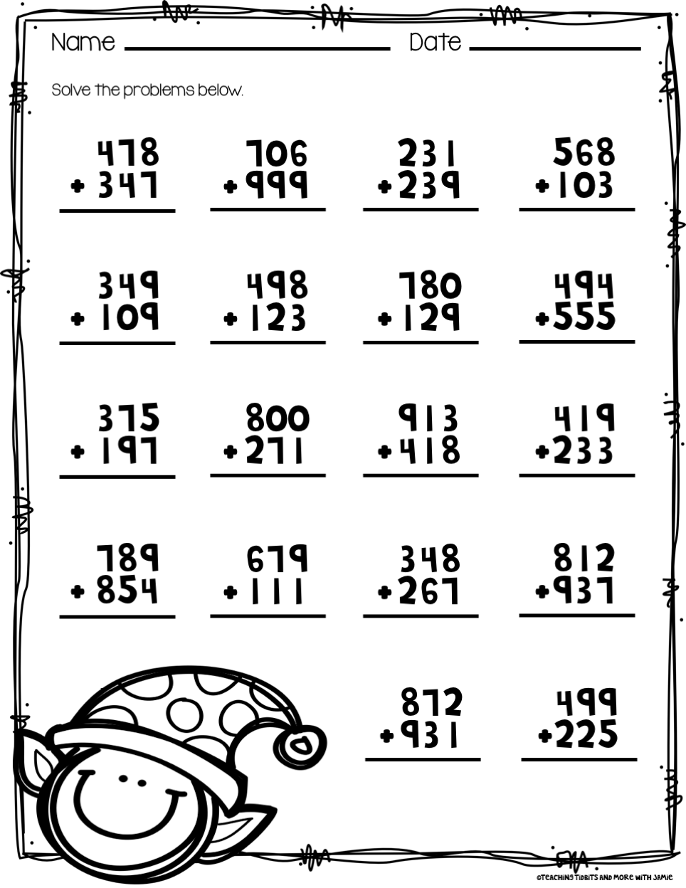 free printable 3rd grade math worksheets