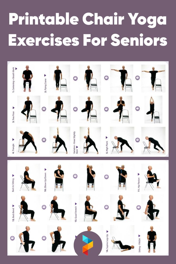 Printable Chair Yoga Exercises For Seniors Chair Yoga Chair Pose Yoga Yoga For Seniors