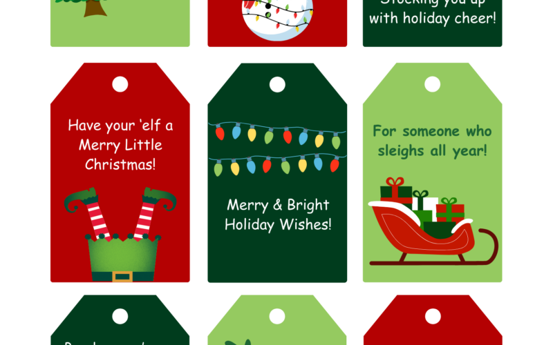 Printable Christmas Gift Tags SignUp