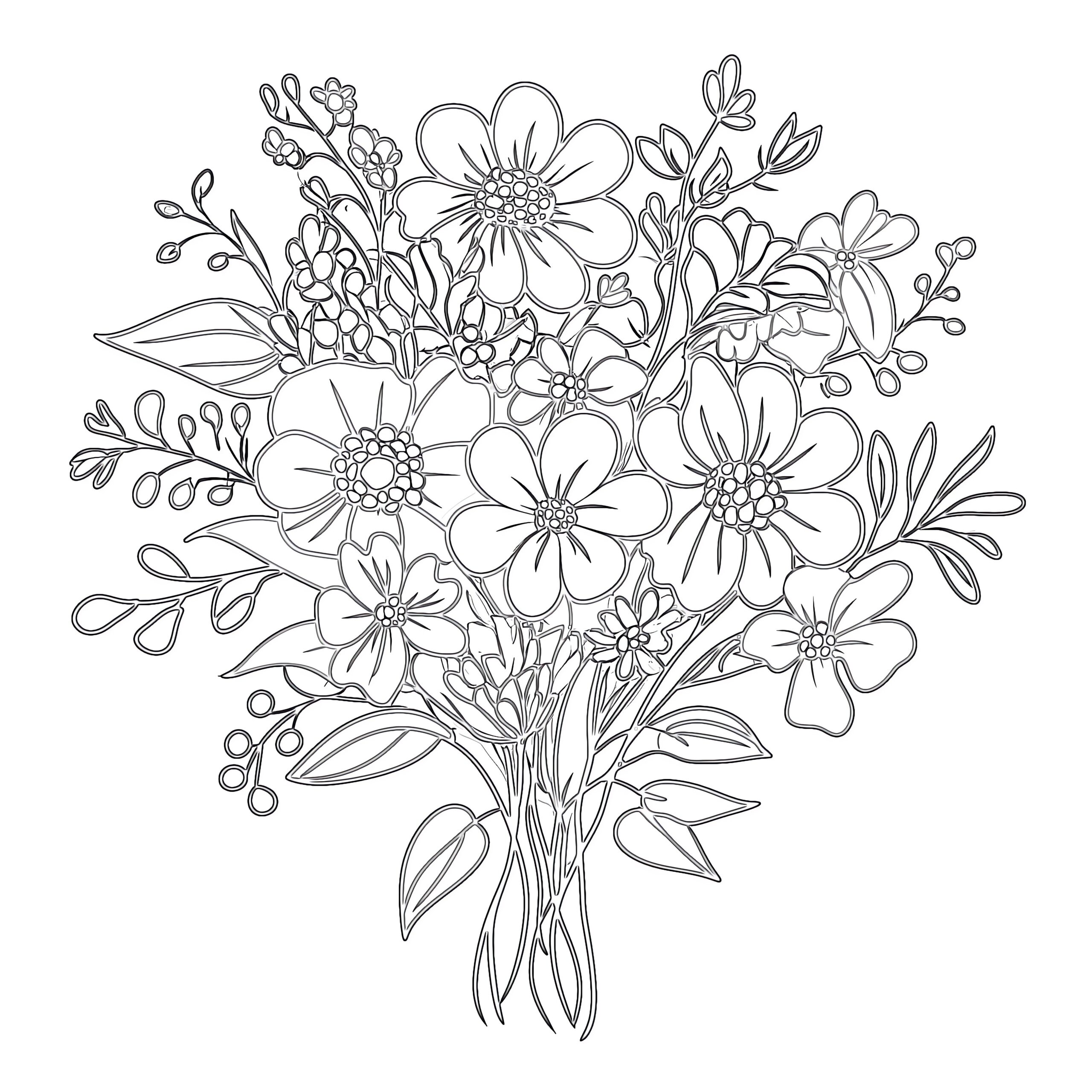 flower printables to color