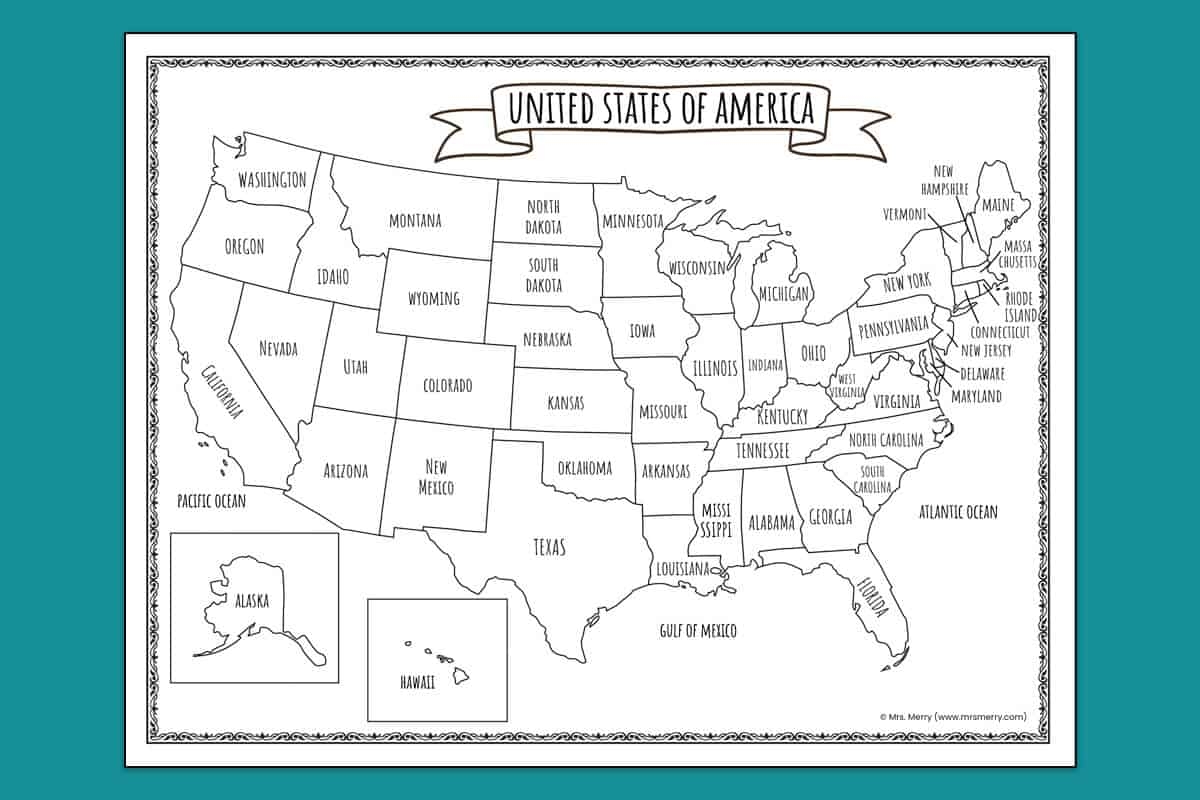 list of 50 us states printable list of 50 us states printable