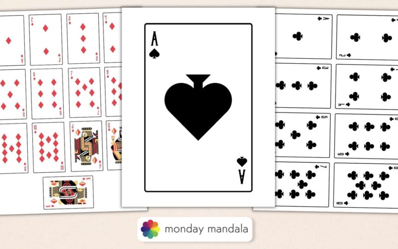 Printable Playing Cards Free PDF Sheets In 3 Sizes