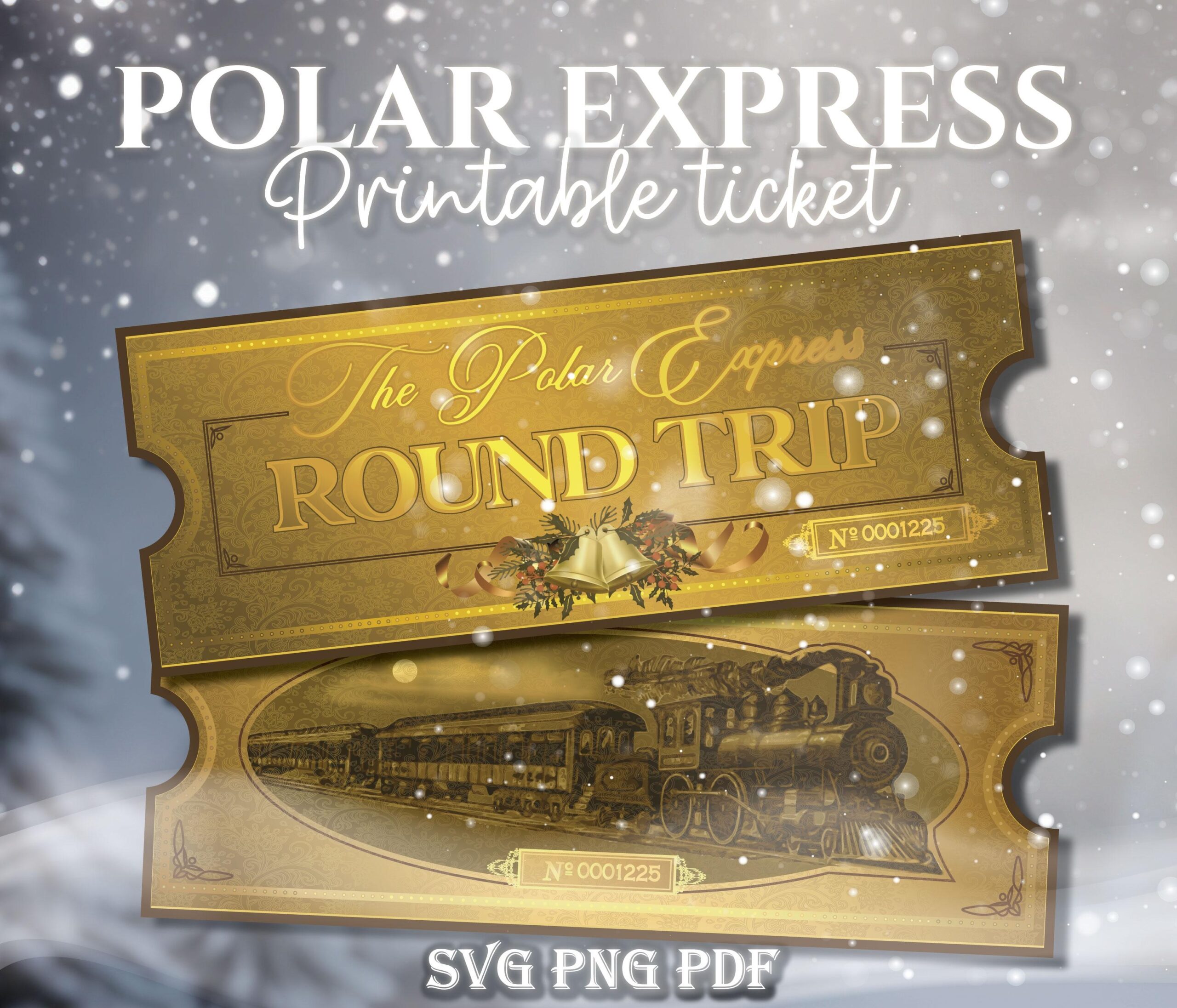 Printable Polar Express Ticket 8 X 3 PDF Christmas Train Digital File Download Etsy Printable Polar Express Ticket 8 X 3 PDF Christmas Train Digital File Download Etsy
