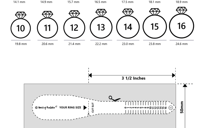 Printable Ring Size Chart Find Your Ring Size Easy World Of Printables