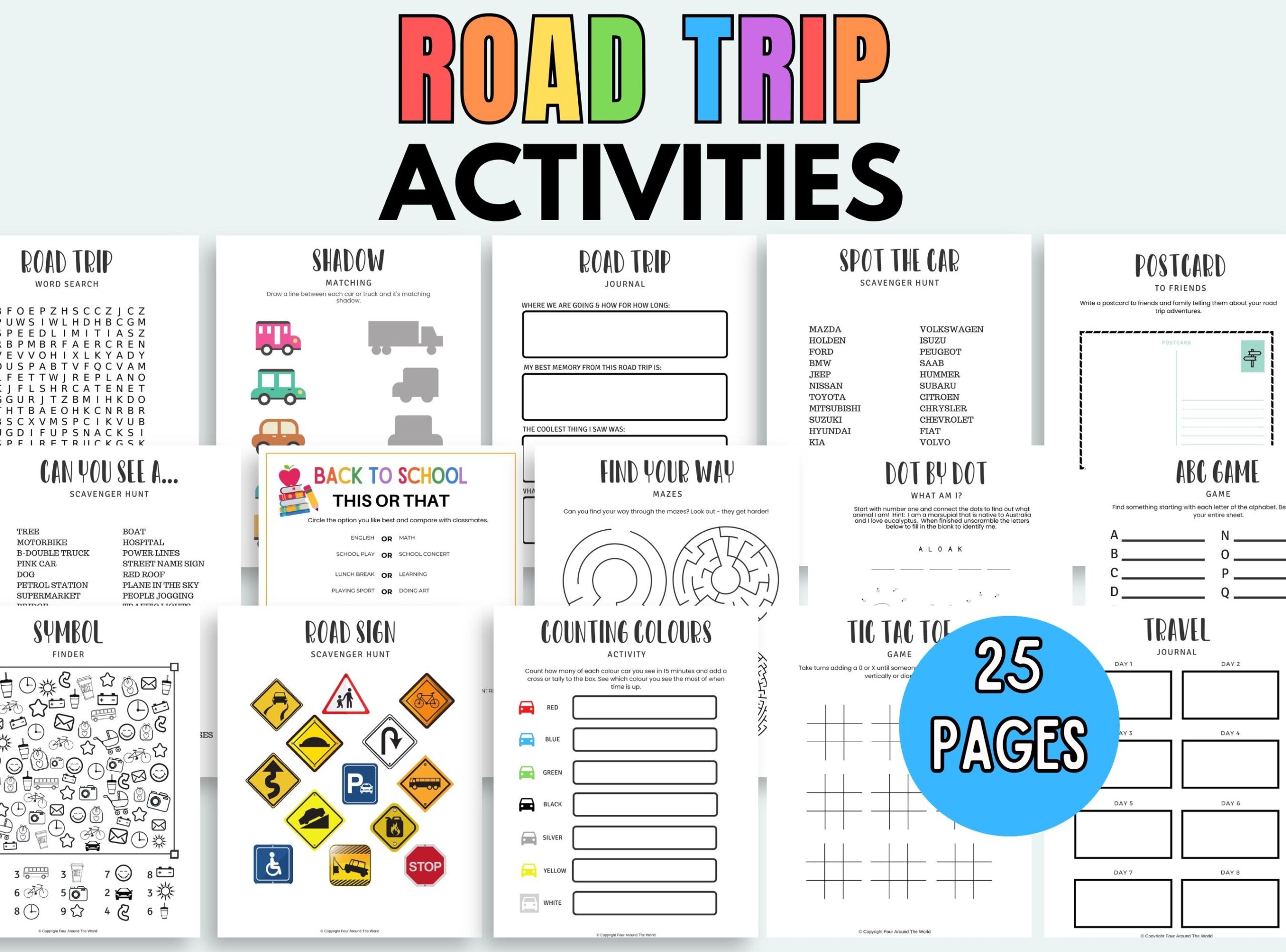 printable road trip games printable road trip games