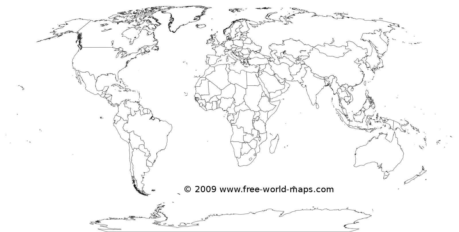 Printable White transparent Political Blank World Map C3 Free World Maps