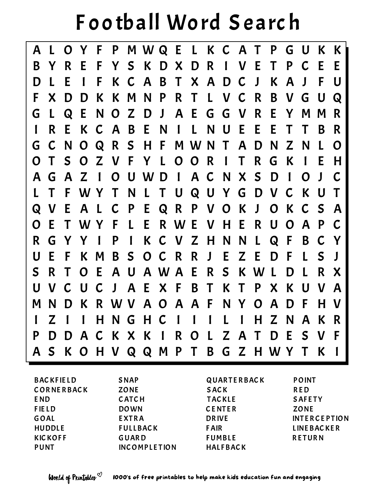 word search printable pdf